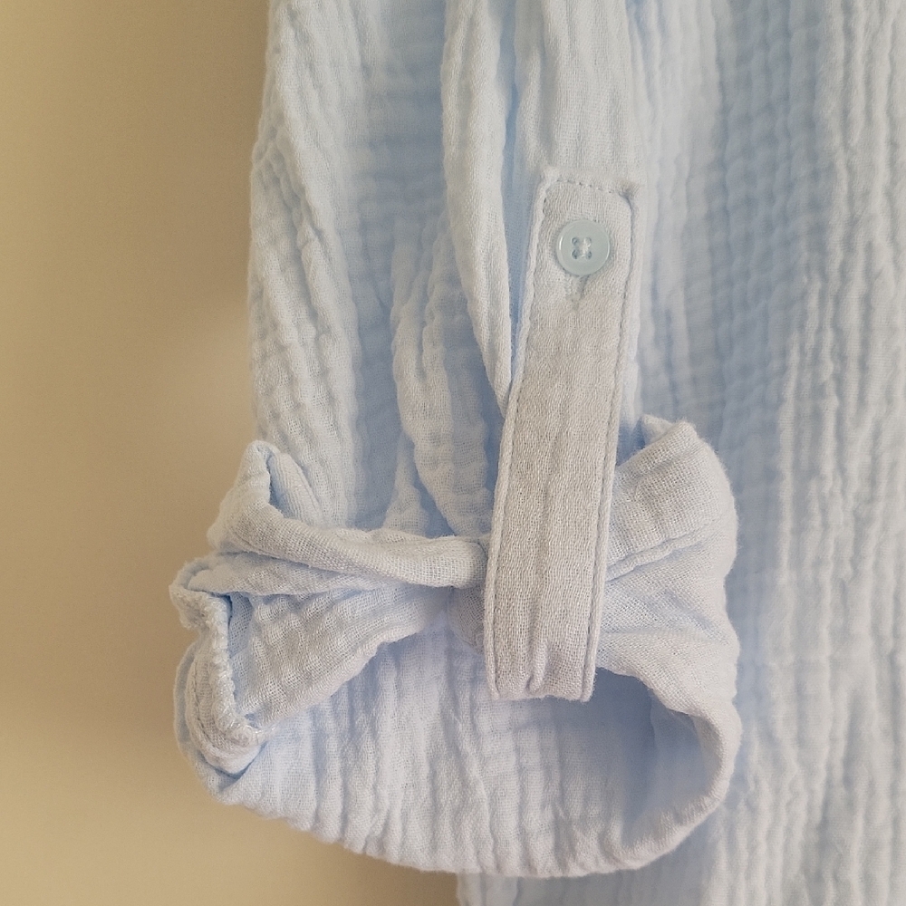 Nine West Lightweight Button Down Shirts in Light Blue and Pink - Picture 4 of 9